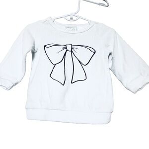First Impressions White Bow Sweatshirt